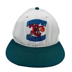 CBA Shreveport Crawdads Vintage Defunct Circa 1994-95 Fitted Hat Cap 7 3/8 RARE